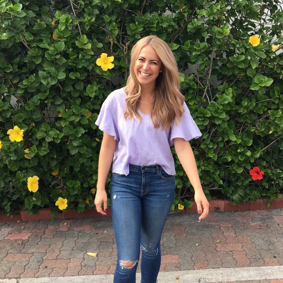 Lavender Cotton Spring Blouse - Picture 6 of 8